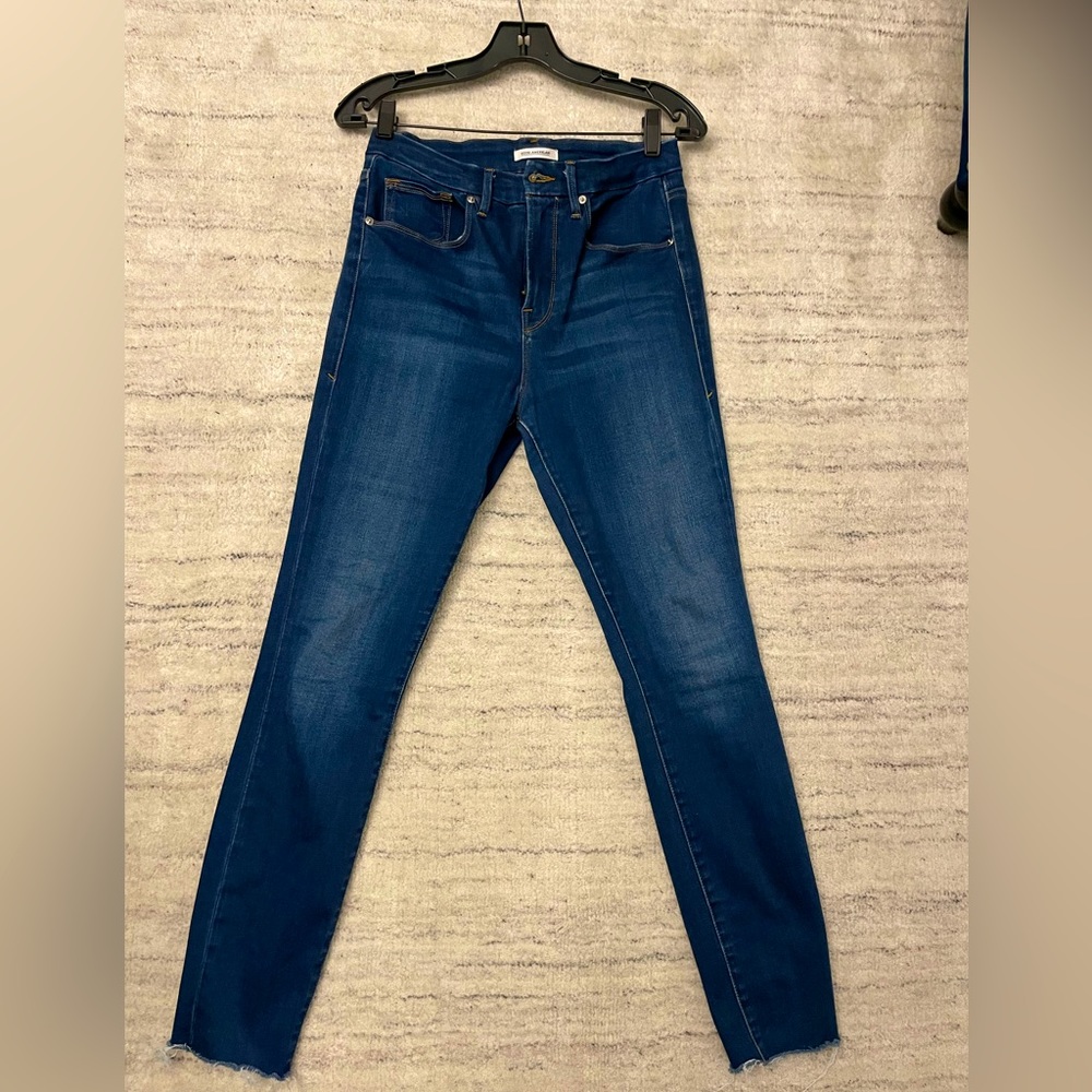 Good American Jeans with Raw Hem